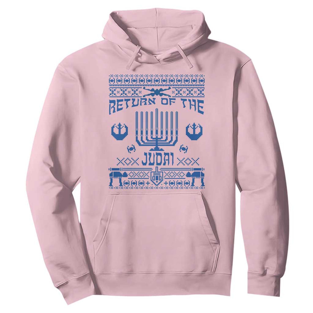Hanukkah Holiday Hoodie Return Of The Judai Chanukah Jewish Festival TS11 Light Pink Print Your Wear