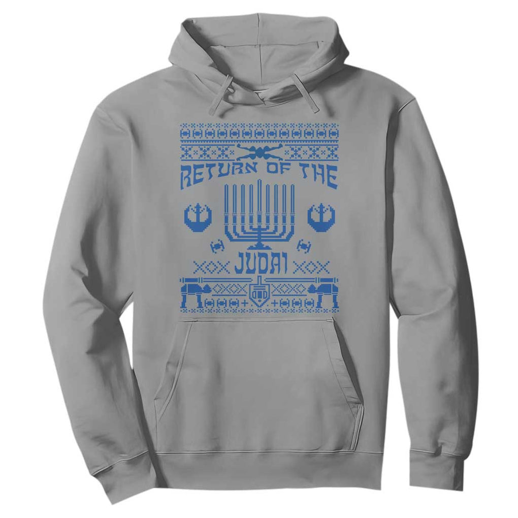 Hanukkah Holiday Hoodie Return Of The Judai Chanukah Jewish Festival TS11 Sport Gray Print Your Wear