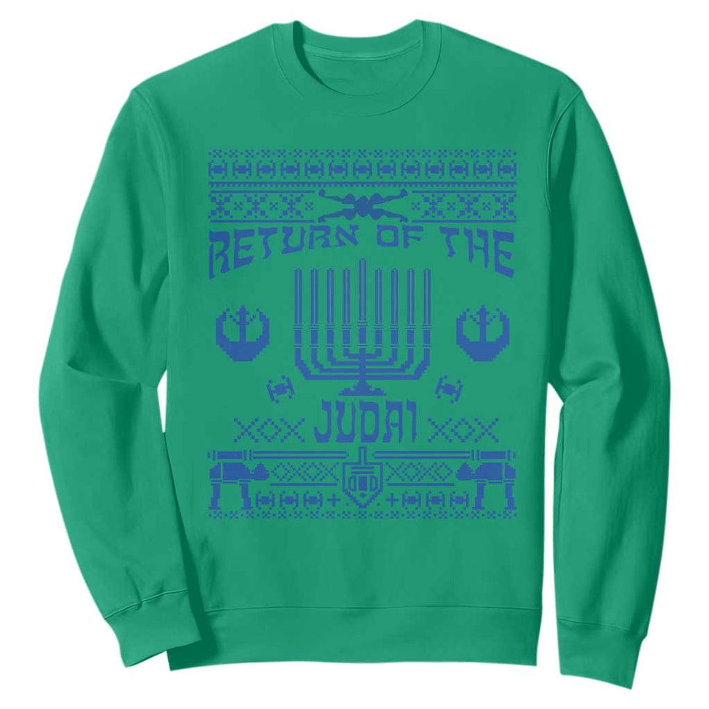 Hanukkah Holiday Sweatshirt Return Of The Judai Chanukah Jewish Festival TS11 Irish Green Print Your Wear
