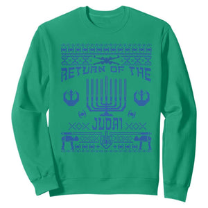 Hanukkah Holiday Sweatshirt Return Of The Judai Chanukah Jewish Festival TS11 Irish Green Print Your Wear