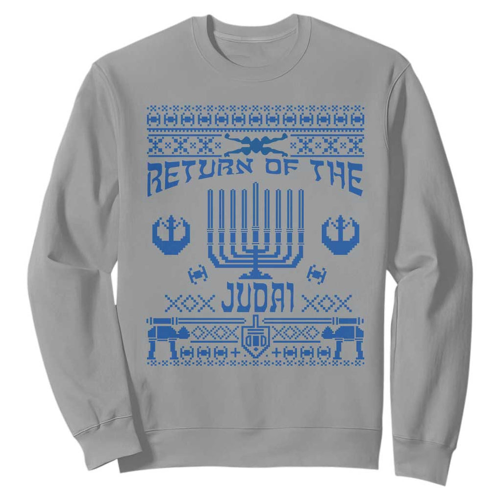 Hanukkah Holiday Sweatshirt Return Of The Judai Chanukah Jewish Festival TS11 Sport Gray Print Your Wear
