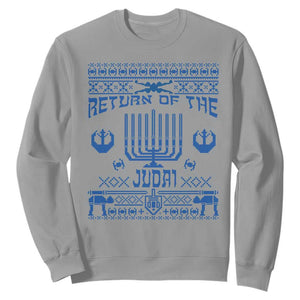 Hanukkah Holiday Sweatshirt Return Of The Judai Chanukah Jewish Festival TS11 Sport Gray Print Your Wear