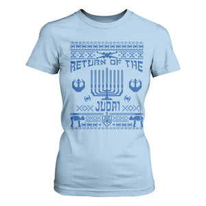 Hanukkah Holiday T Shirt For Women Return Of The Judai Chanukah Jewish Festival TS11 Light Blue Print Your Wear