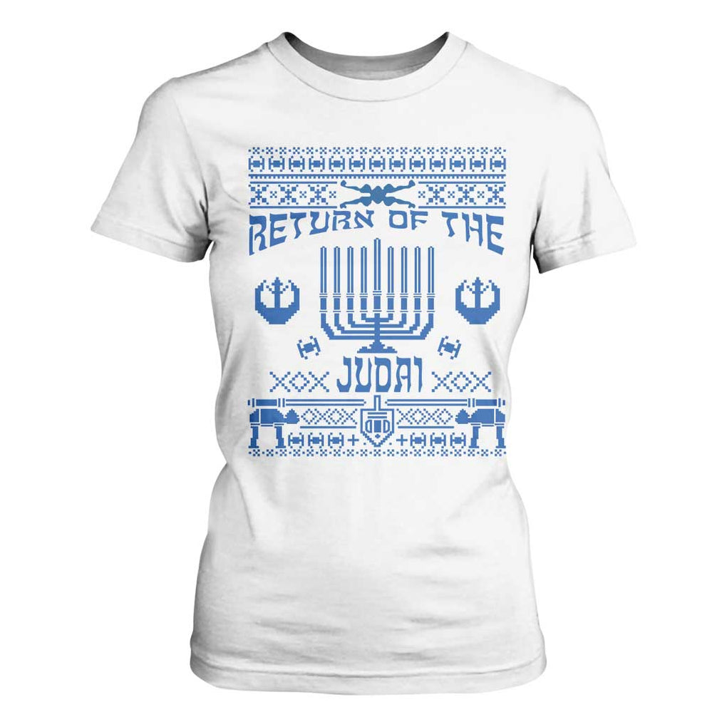 Hanukkah Holiday T Shirt For Women Return Of The Judai Chanukah Jewish Festival TS11 White Print Your Wear