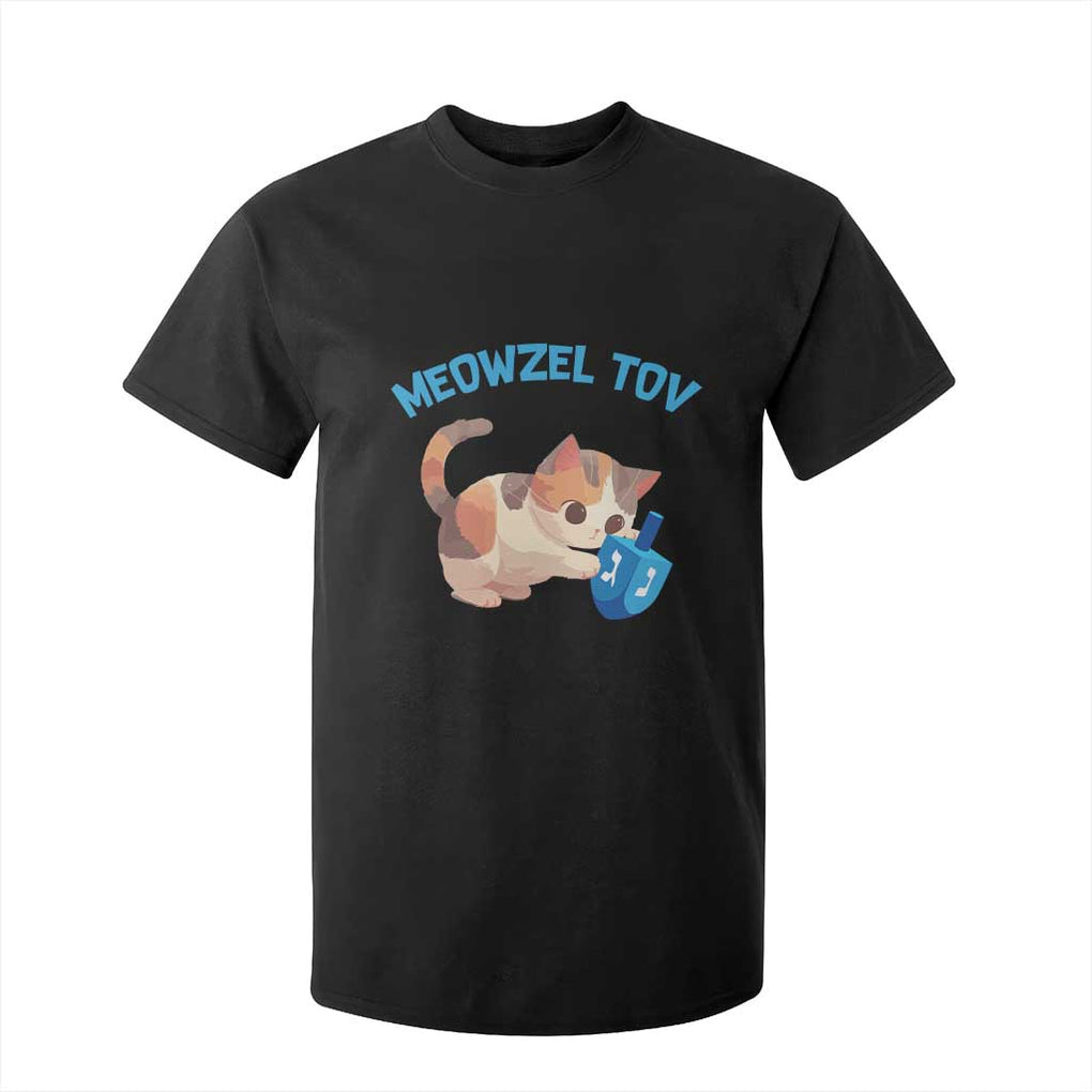 Funny Hanukkah Cats T Shirt For Kid Meowzel Tov Dreidels Chanukah Jewish Festival TS11 Black Print Your Wear