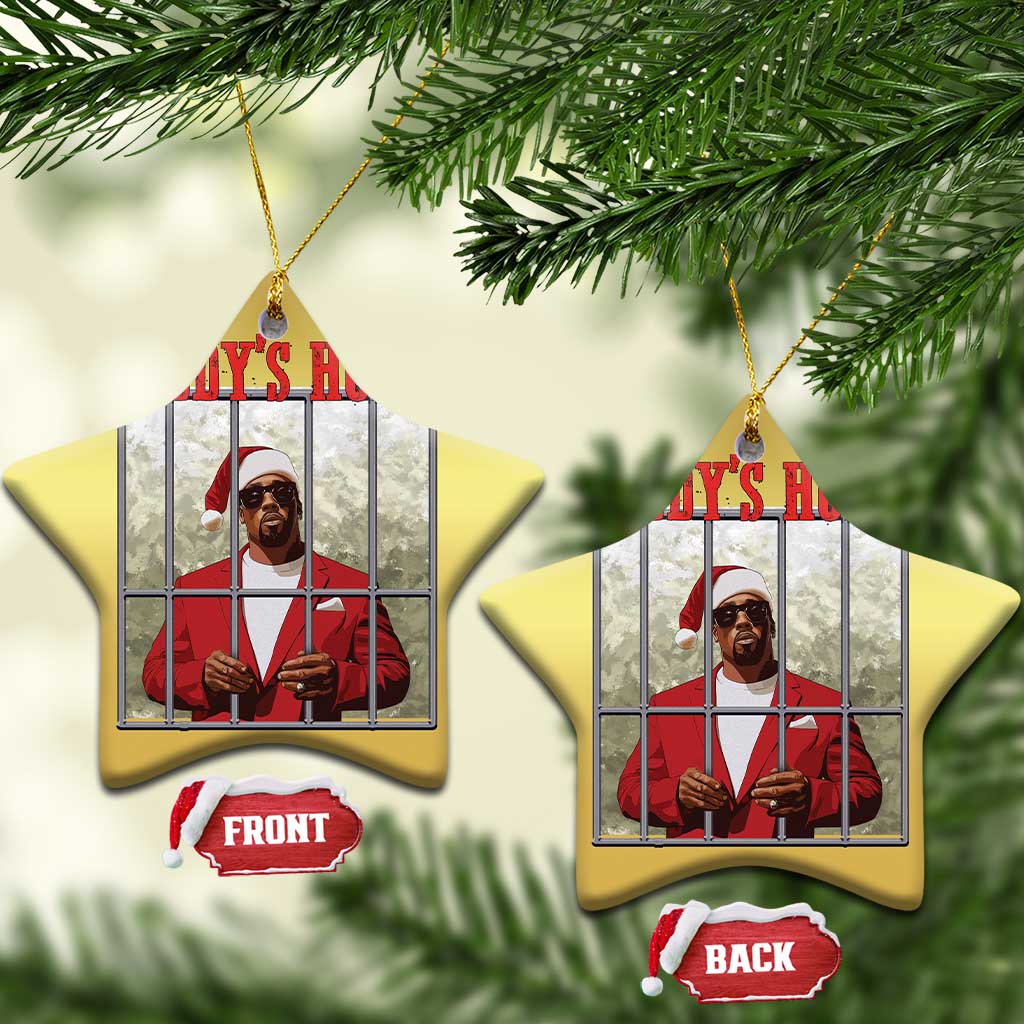 Funny Dirty Xmas Santa Diddy's Home Christmas Ornament TS11 Star Gold Print Your Wear