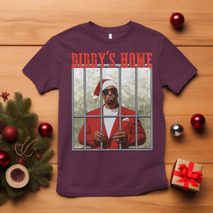 Funny Dirty Christmas Santa Diddy's Home T Shirt TS11 Maroon Print Your Wear