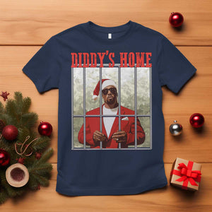 Funny Dirty Christmas Santa Diddy's Home T Shirt TS11 Navy Print Your Wear