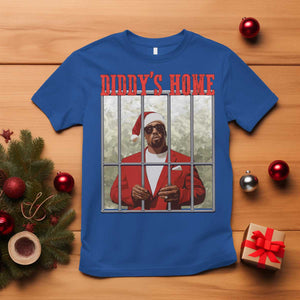 Funny Dirty Christmas Santa Diddy's Home T Shirt TS11 Royal Blue Print Your Wear