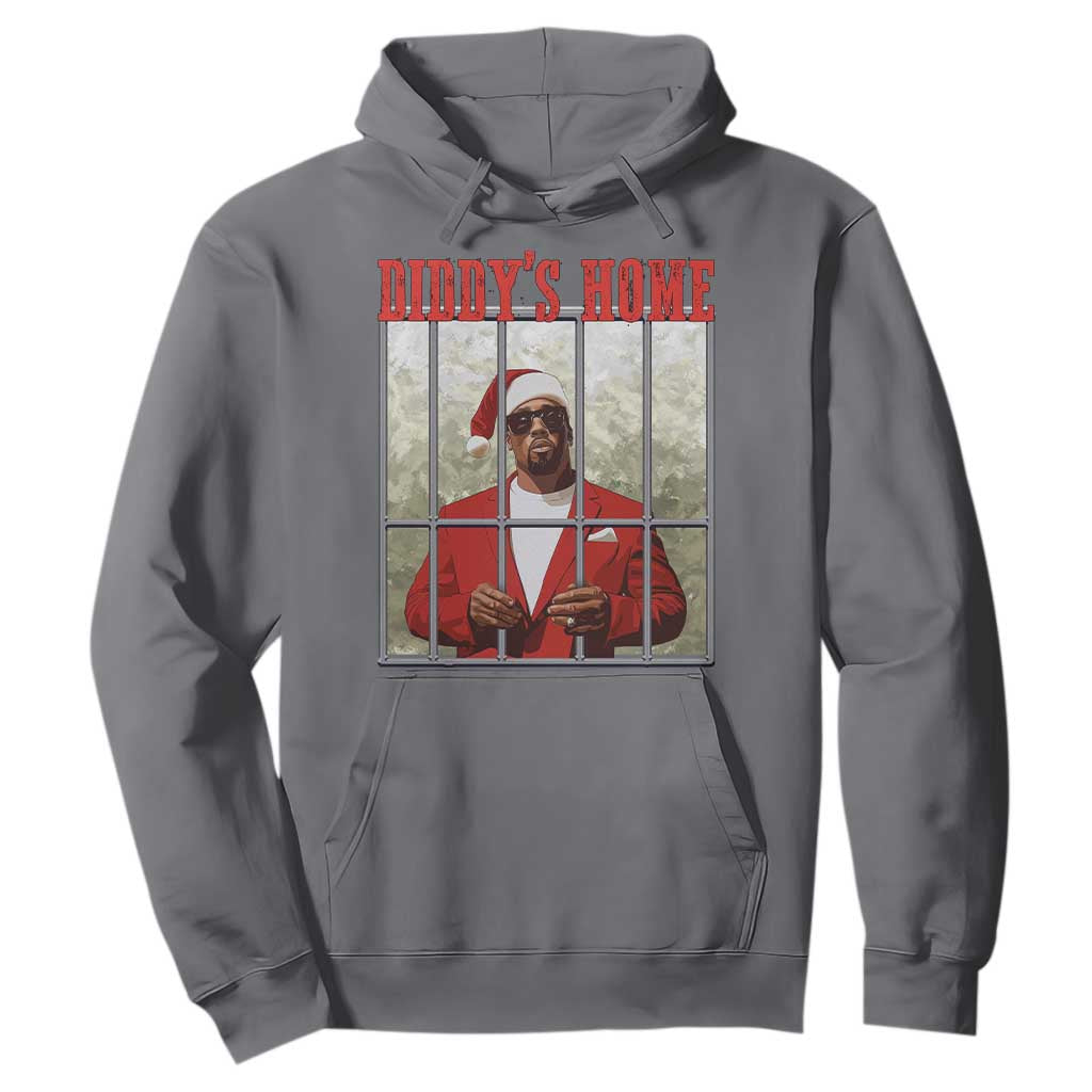Funny Dirty Christmas Santa Diddy's Home Hoodie TS11 Charcoal Print Your Wear
