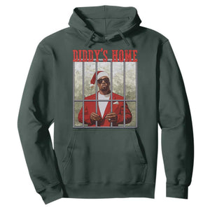 Funny Dirty Christmas Santa Diddy's Home Hoodie TS11 Dark Forest Green Print Your Wear