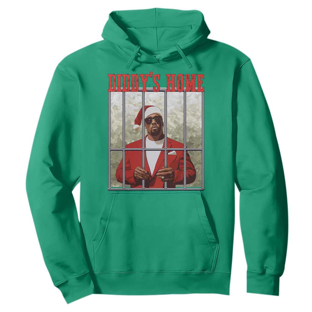 Funny Dirty Christmas Santa Diddy's Home Hoodie TS11 Irish Green Print Your Wear