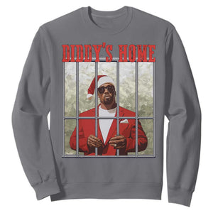 Funny Dirty Christmas Santa Diddy's Home Sweatshirt TS11 Charcoal Print Your Wear