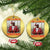 Funny Santa Diddy Xmas Christmas Ornament I Won't Be Home For Xmas TS11 Circle Gold Print Your Wear