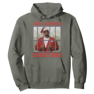Funny Santa Diddy Christmas Hoodie I Won't Be Home For Xmas TS11 Military Green Print Your Wear