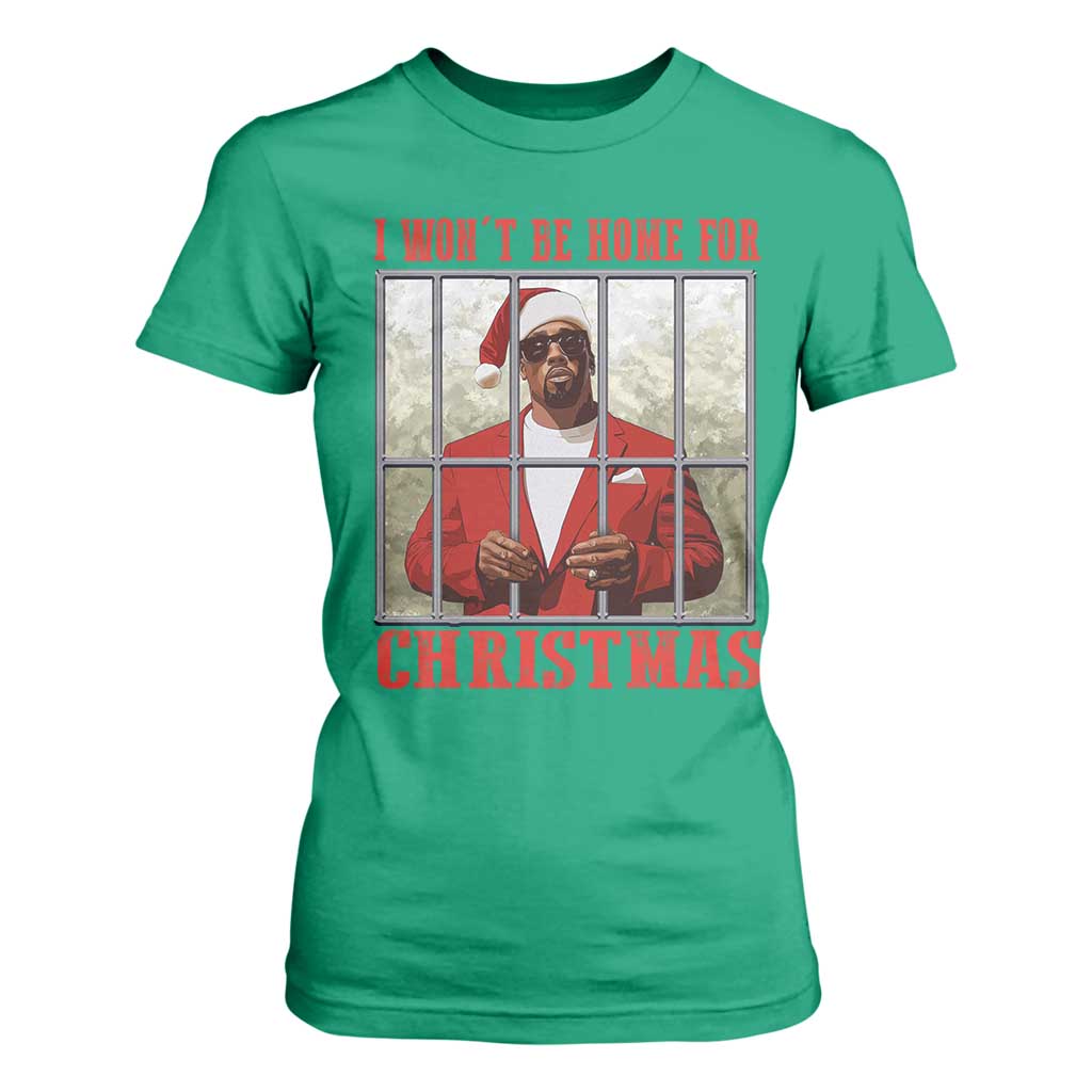 Funny Santa Diddy Christmas T Shirt For Women I Won't Be Home For Xmas TS11 Irish Green Print Your Wear