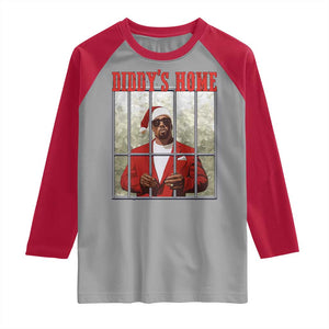 Funny Dirty Christmas Santa Diddy's Home Raglan Shirt TS11 Sport Gray Red Print Your Wear