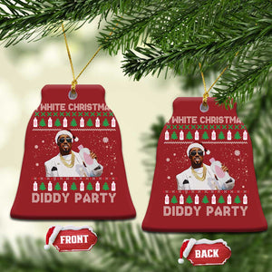 Funny Dirty Santa Diddy Xmas Christmas Ornament A White Xmas Diddy Party Snowflake TS11 Bell Flake Red Print Your Wear
