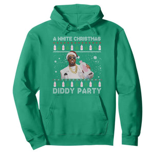 Funny Dirty Santa Diddy Christmas Hoodie A White Xmas Diddy Party Snowflake TS11 Irish Green Print Your Wear
