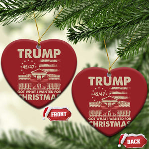 Funny Trump Xmas Christmas Ornament Got What I Wanted For Xmas White House TS11 Heart Red Print Your Wear
