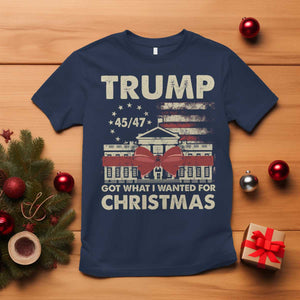 Funny Trump Christmas T Shirt Got What I Wanted For Xmas White House TS11 Navy Print Your Wear