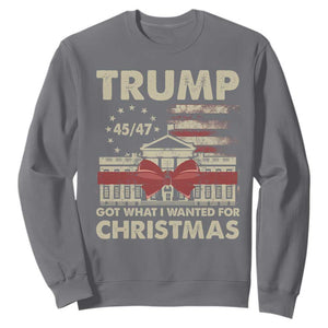 Funny Trump Christmas Sweatshirt Got What I Wanted For Xmas White House TS11 Charcoal Print Your Wear