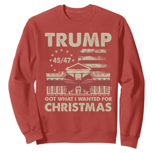 Funny Trump Christmas Sweatshirt Got What I Wanted For Xmas White House TS11 Red Print Your Wear
