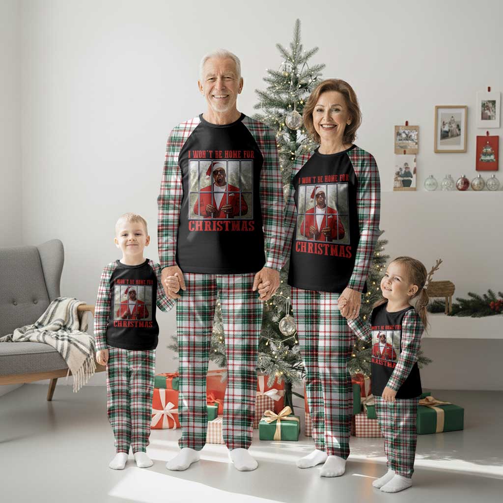 Funny Santa Diddy Xmas Plaid Pajama Set I Won't Be Home For Xmas TS11 Christmas Plaid Print Your Wear