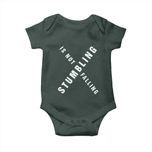 Malcolm X Stumbling Is Not Falling Baby Onesie Black History Month TS11 Print Your Wear