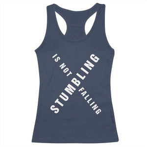 Malcolm X Stumbling Is Not Falling Racerback Tank Top Black History Month TS11 Navy Print Your Wear