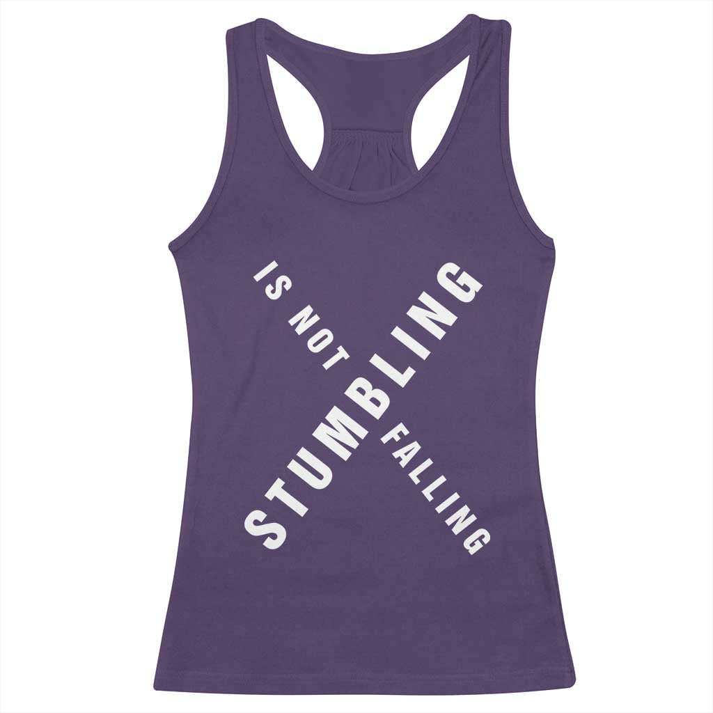 Malcolm X Stumbling Is Not Falling Racerback Tank Top Black History Month TS11 Purple Print Your Wear