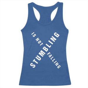 Malcolm X Stumbling Is Not Falling Racerback Tank Top Black History Month TS11 Royal Blue Print Your Wear