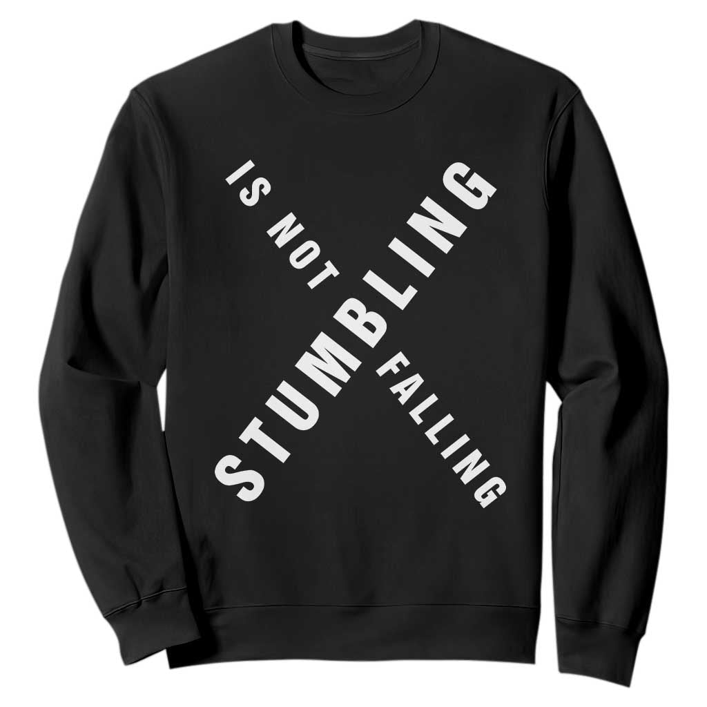 Malcolm X Stumbling Is Not Falling Sweatshirt Black History Month TS11 Black Print Your Wear