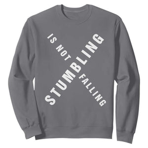 Malcolm X Stumbling Is Not Falling Sweatshirt Black History Month TS11 Charcoal Print Your Wear