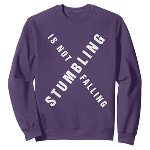 Malcolm X Stumbling Is Not Falling Sweatshirt Black History Month TS11 Purple Print Your Wear