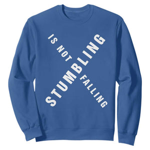 Malcolm X Stumbling Is Not Falling Sweatshirt Black History Month TS11 Royal Blue Print Your Wear
