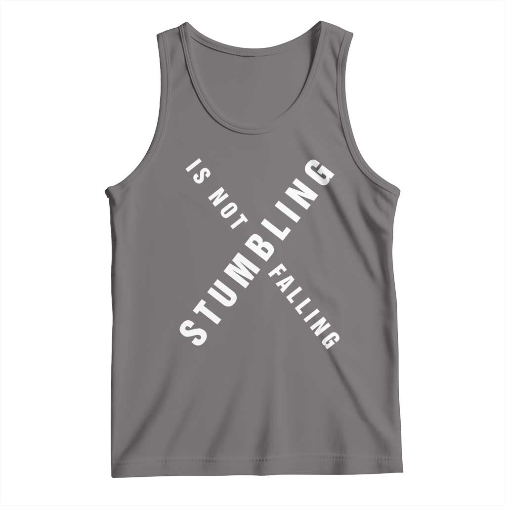 Malcolm X Stumbling Is Not Falling Tank Top Black History Month TS11 Deep Heather Print Your Wear