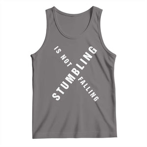 Malcolm X Stumbling Is Not Falling Tank Top Black History Month TS11 Deep Heather Print Your Wear