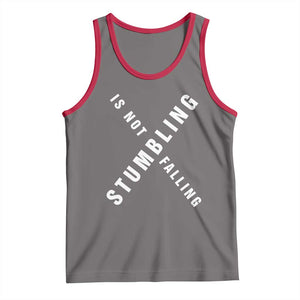 Malcolm X Stumbling Is Not Falling Tank Top Black History Month TS11 Deep Heather Red Print Your Wear