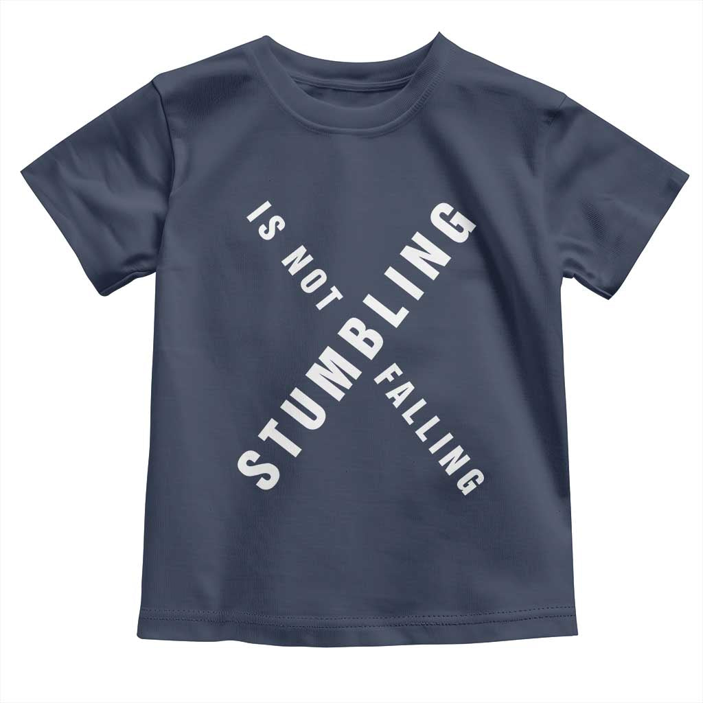 Malcolm X Stumbling Is Not Falling Toddler T Shirt Black History Month TS11 Navy Print Your Wear