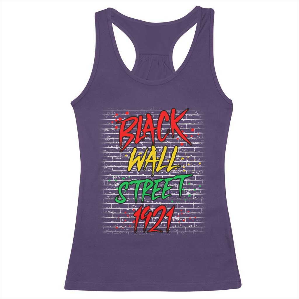 Black Wall Street 1921 Racerback Tank Top Tulsa Oklahoma Black History Month TS11 Purple Print Your Wear
