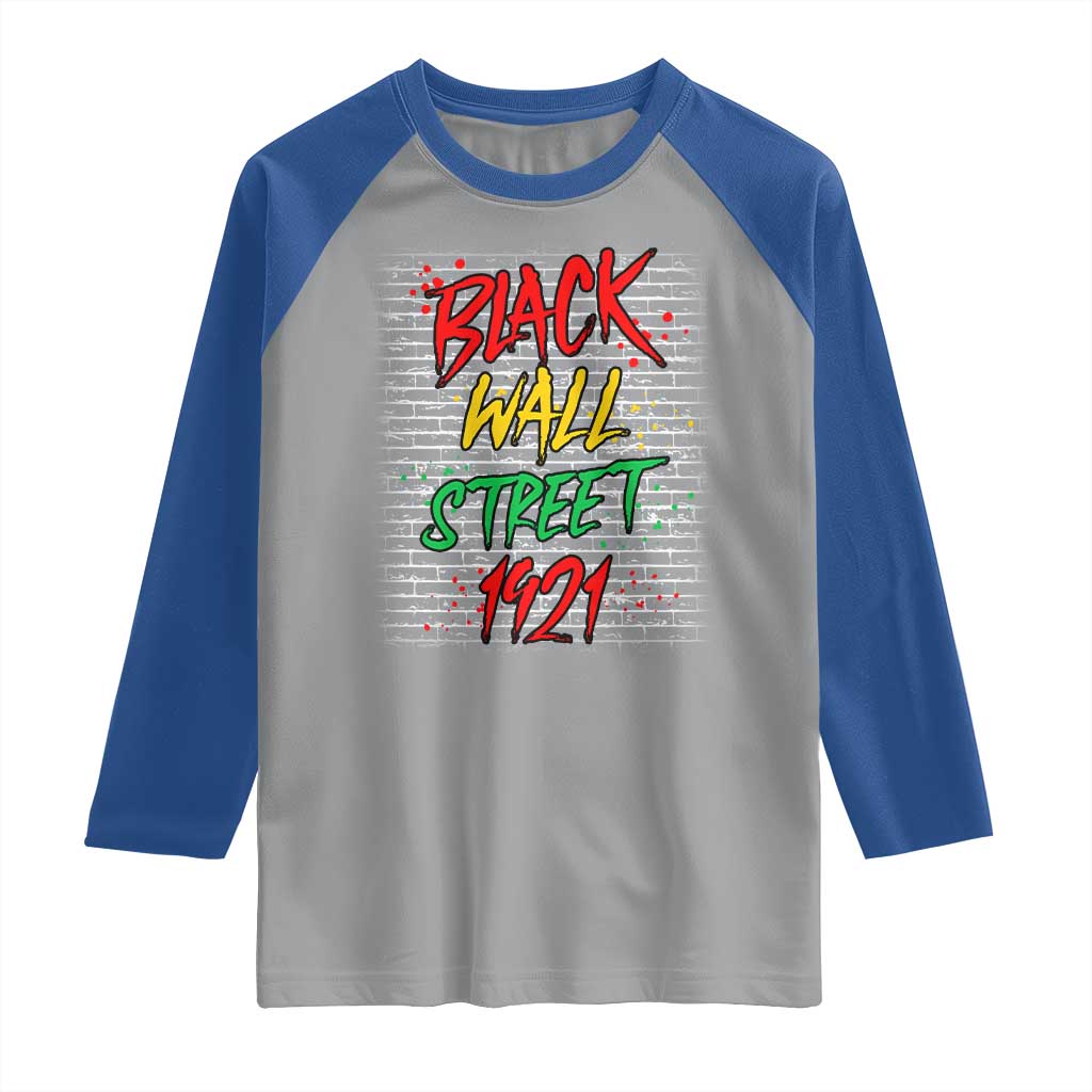 Black Wall Street 1921 Raglan Shirt Tulsa Oklahoma Black History Month TS11 Sport Gray Royal Print Your Wear