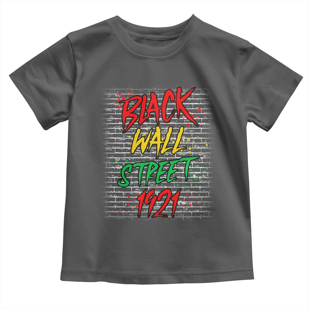 Black Wall Street 1921 Toddler T Shirt Tulsa Oklahoma Black History Month TS11 Dark Heather Print Your Wear