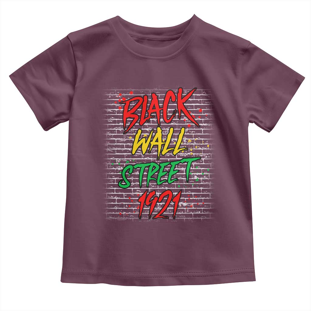 Black Wall Street 1921 Toddler T Shirt Tulsa Oklahoma Black History Month TS11 Maroon Print Your Wear