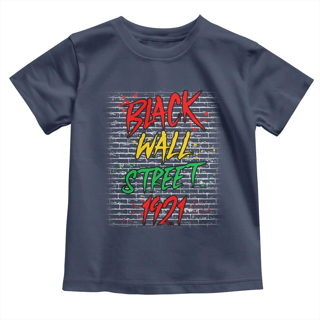 Black Wall Street 1921 Toddler T Shirt Tulsa Oklahoma Black History Month TS11 Navy Print Your Wear