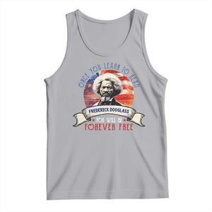 Frederick Douglass Inspirational Quotes Tank Top Once You Learn To Read You Will Be Forever Free American Flag TS11 Athletic Heather Print Your Wear