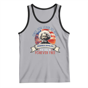 Frederick Douglass Inspirational Quotes Tank Top Once You Learn To Read You Will Be Forever Free American Flag TS11 Athletic Heather Black Print Your Wear
