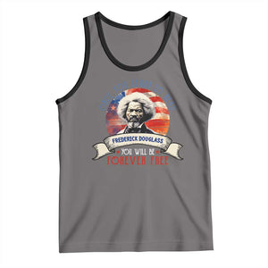 Frederick Douglass Inspirational Quotes Tank Top Once You Learn To Read You Will Be Forever Free American Flag TS11 Deep Heather Black Print Your Wear