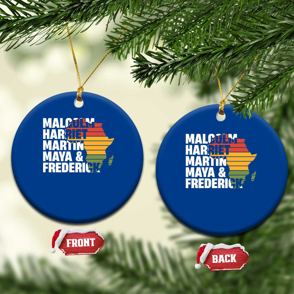 Black History Leaders Ceramic Ornament Malcolm Harriet Martin Maya Frederick Africa Map TS11 1pc Blue Print Your Wear