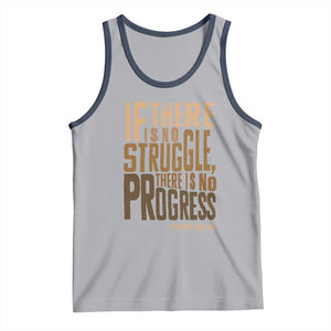 Frederick Douglass Quotes Tank Top If There Is No Truggle There Is No Progress Black History Month TS11 Athletic Heather Navy Print Your Wear